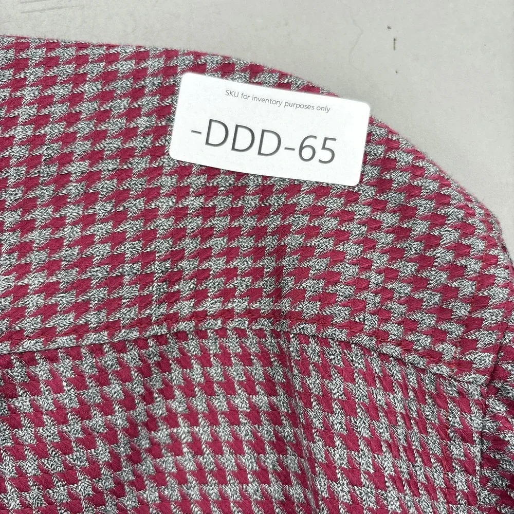 Robert Graham Shirt Mens XL Red Check Cotton Button Up Long Sleeve Classic‎ Fit